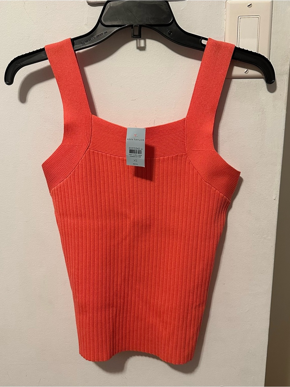 NWT XSP Ann Taylor Knit Sweater Top Shell - Tank - Sleeveless Top - Coral Pink